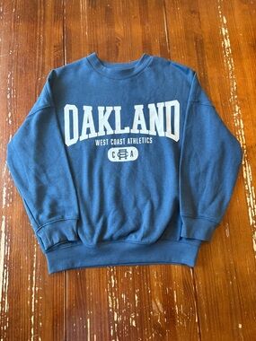 H&M Blue Oakland West Coast Athletics Crewneck Sweatshirt